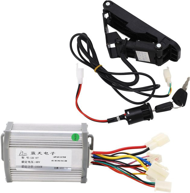 Shoemst Elektrofahrrad Umbausatz mit 48V 1000W Bürstenmotor-Controller und Fußgaspedal in Schwarz - Bild 1