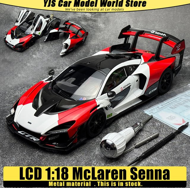CLD McLaren Senna GTR Modellauto, Maßstab 1:18, Metall, Weiß - Bild 1