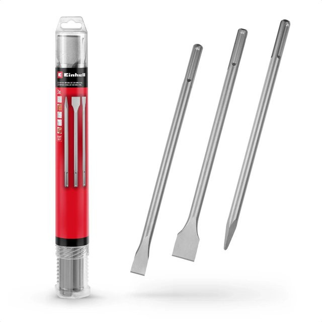Einhell Expert SDS Max Meißel-Set 3-teilig, Farbe: Silber - Bild 1