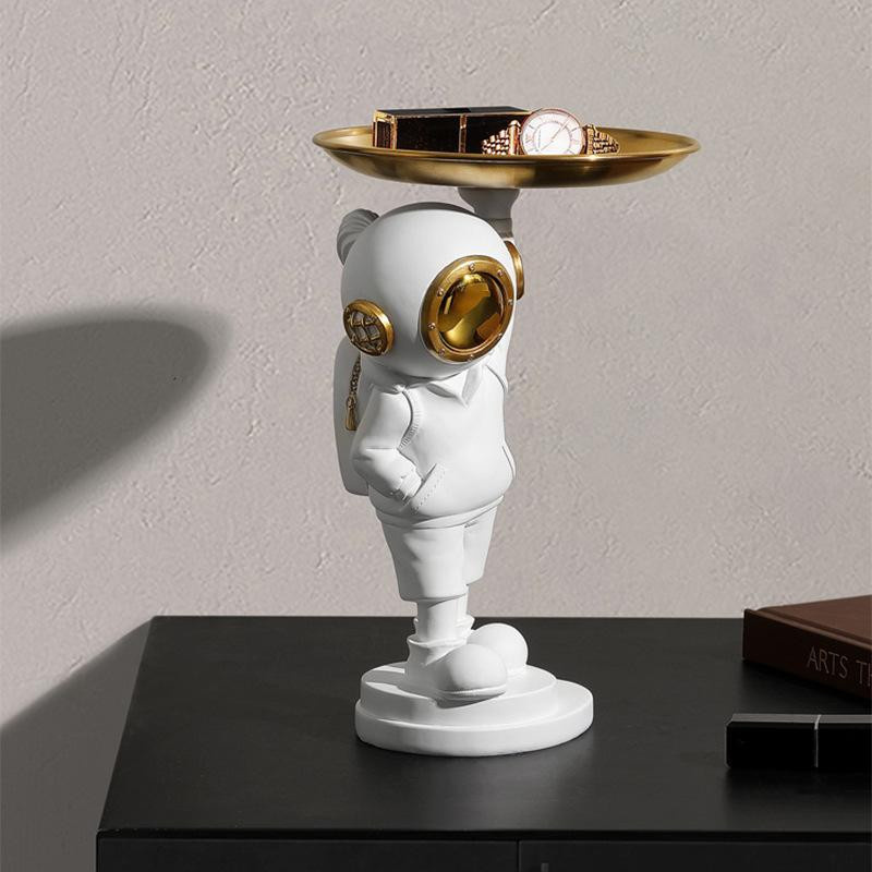 Nordische Taucher Dekoration als kreative Ablage für Schlüssel und Schmuck für dein Wohnzimmer oder Schlafzimmer, B/T/H: 17 x 17 x 17 cm - Bild 2