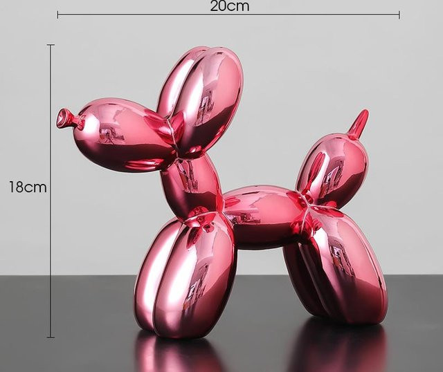 Kreative Ballon Hund Dekoration für Wohnzimmer und Schränke, Tischdeko mit Luxus Beschichtung, Höhe: 20 cm, Breite: 18 cm, Tiefe: 20 cm - Bild 1