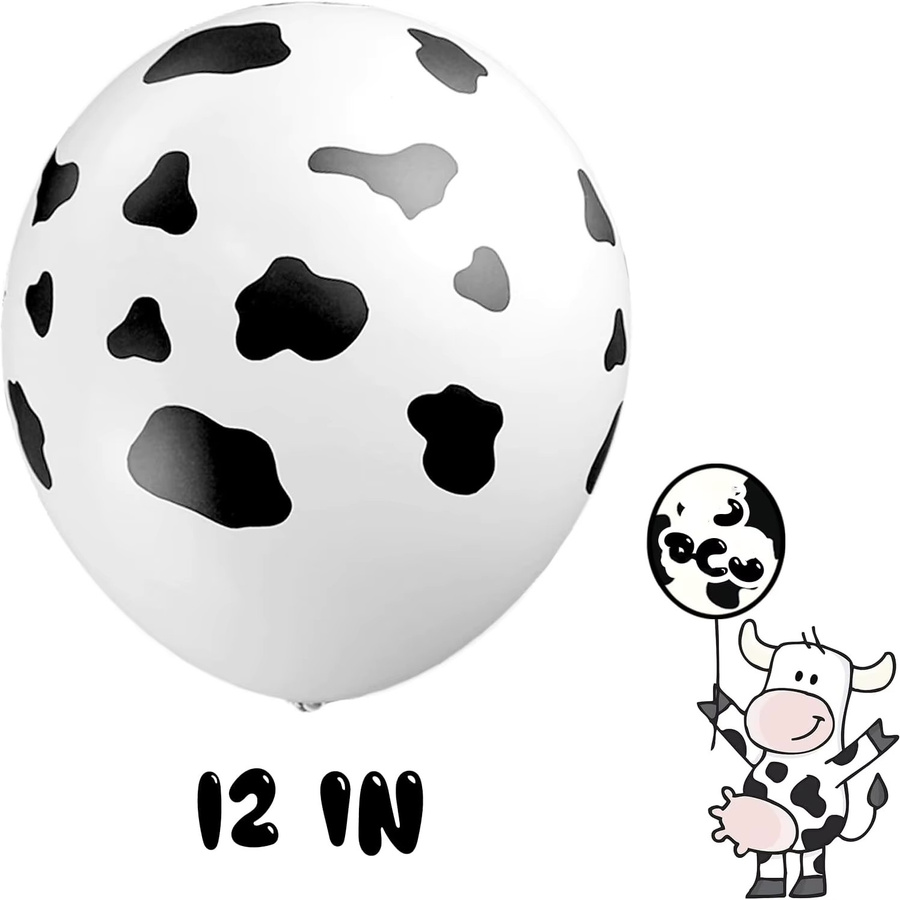 MicroPlush Kuh-Latex-Luftballons, Luftballons mit Kuhmuster - Bild 3