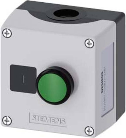 Siemens 3SU1801-0AB00-2AB1 Gehäuse für Drucktaster aus Kunststoff in Grau und Weiß mit Schutzart IP66, IP67 und IP69K - Bild 1