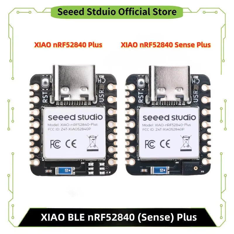 Seeed Studio XIAO nRF52840 Sense Plus Mikrocontroller in Schwarz mit Bluetooth und 20 GPIOs für Arduino, MicroPython und CircuitPython - Bild 2