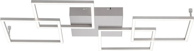 Paul Neuhaus LED-Deckenleuchte Inigo in Silber aus Stahl, dimmbar, Breite: 80,5 cm, Tiefe: 51,5 cm - Bild 1