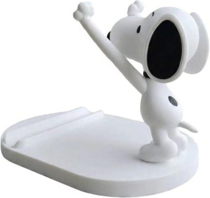 Handyhalterung Beagle Ständer von Dear Makeup, 3D-gedruckter Hunde-Handy-Dock für Schreibtisch und Büro, Grau - Bild 1