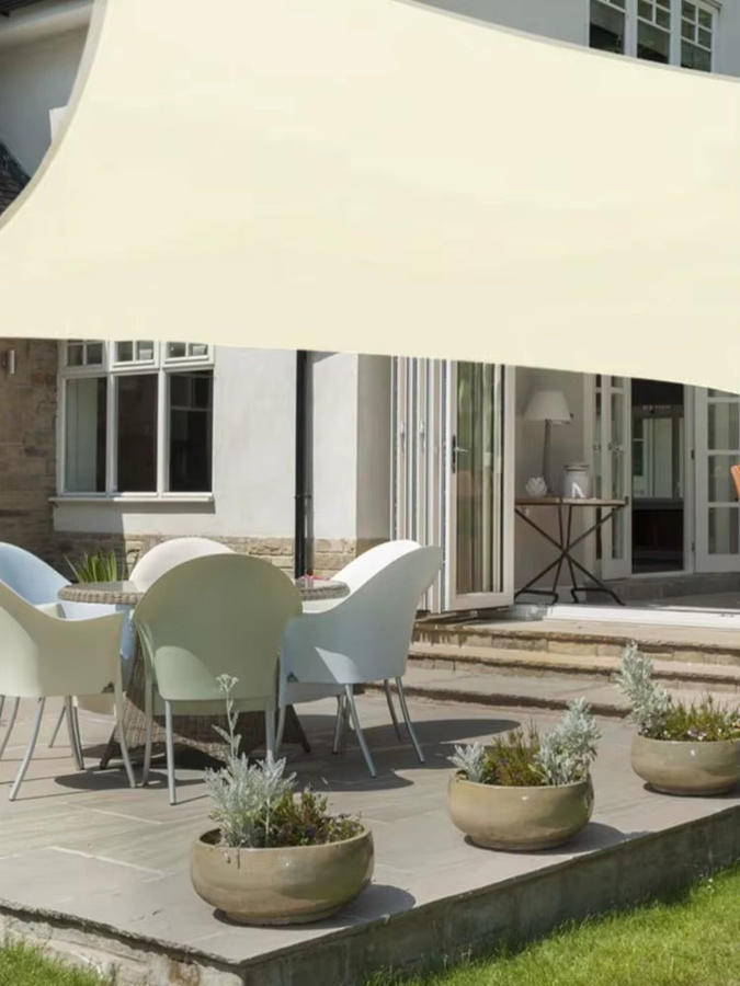 Rechteckiger Sonnenschutz aus Polyester für Terrasse und Garten, Grau, Breite: 200 cm - Bild 5
