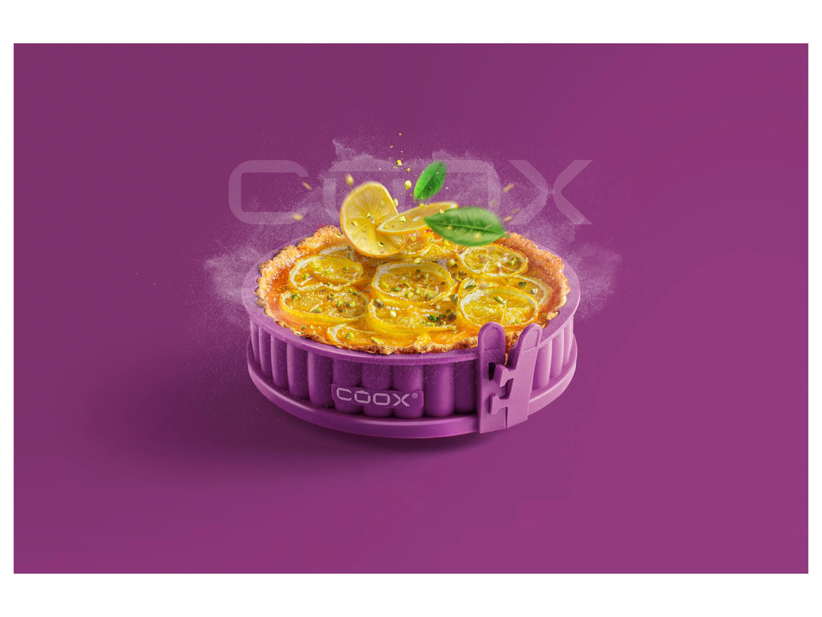 COOX Quicheform mit Glasboden und Silikon, Rund, Lila, Durchmesser: 18 cm - Bild 2