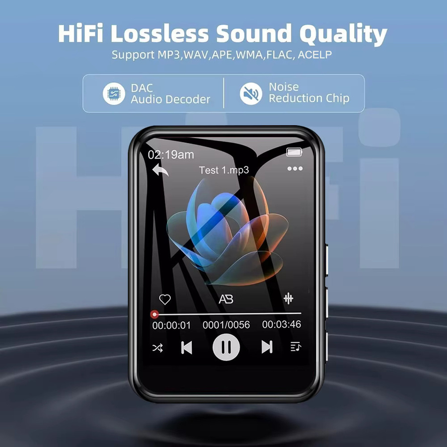 AideeMaster MP3 Musik-Player mit 32 GB Speicher, 2,4-Zoll Touchscreen und integriertem Lautsprecher in Schwarz - Bild 3