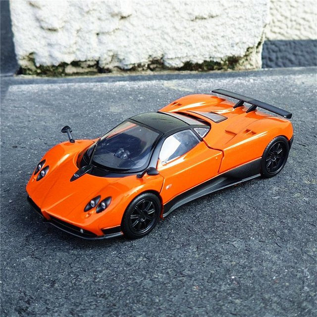 Linyi toy car Pagani Zonda F Huayra, Sportwagen Modell, 1:24, Metall, Orange - Bild 1