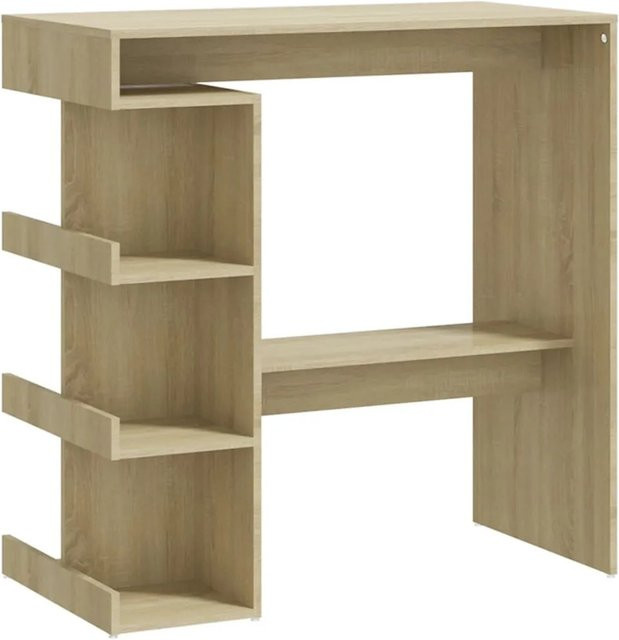vidaXL Bartisch mit Regal in Sonoma-Eiche, modernem Design, B/T/H: 100 x 50 x 101,5 cm - Bild 1