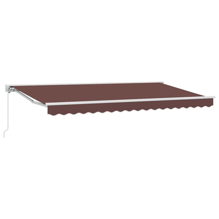 vidaXL Markisenrahmen Semi-Cassette aus Aluminium und Stahl in Braun mit Polyester-Bezug B: 400 cm, H: 200 cm - Bild 2