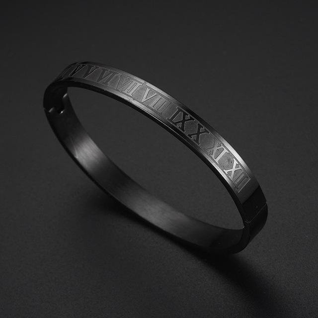 BANGLE YH Armband Armreif, Edelstahl, Schwarz, Unisex - Bild 1