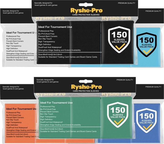 RyshePro Kartenhüllen, 150 Stück, Standardgröße, 66x91mm - Bild 1