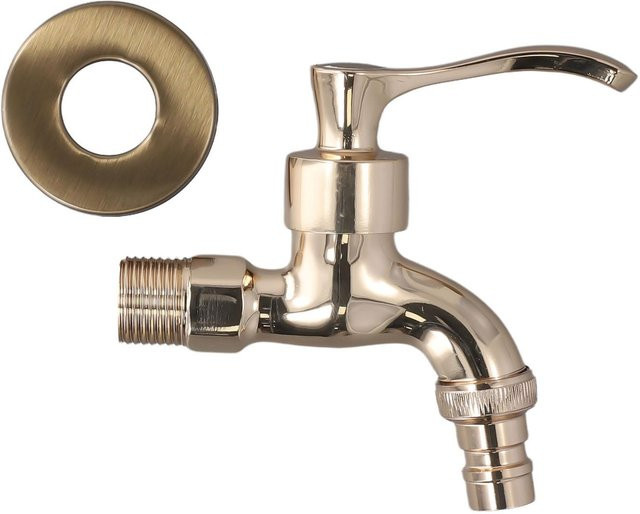Dekorativer Außenwasserhahn im Vintage-Gartendesign aus Messing in Antikbronze Gold, Wandmontage - Bild 1