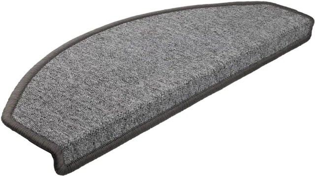 vidaXL Stufenmatten 10er Set Halbrund Dunkelgrau B: 65 cm, T: 24 cm, H: 4 cm - Bild 1