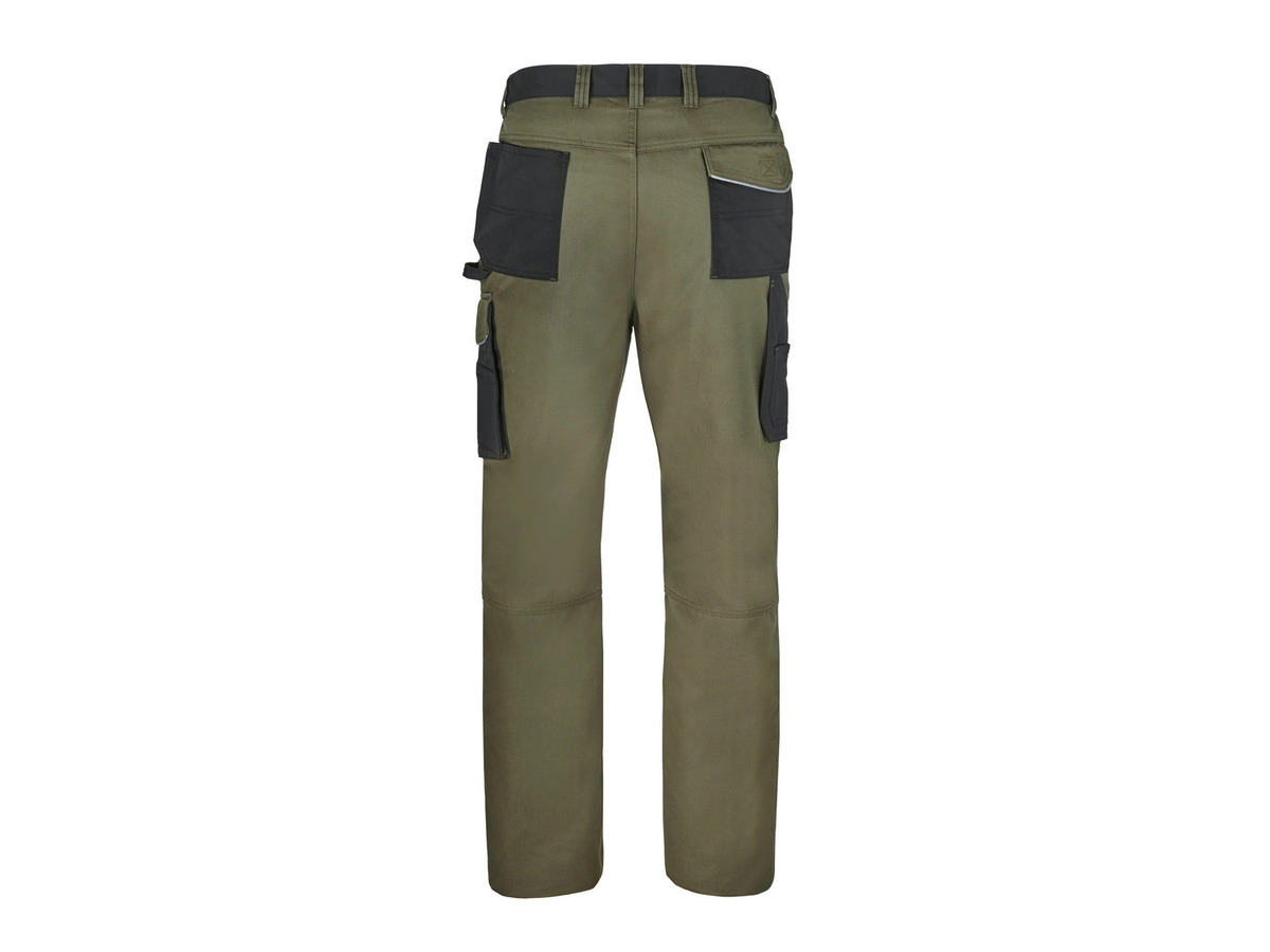 PARKSIDE PERFORMANCE Herren Arbeitsbundhose in Grün mit reflektierenden Elementen aus Poly-Cotton und Polyester - Bild 2