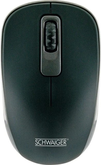 Schwaiger Optische USB-A Funkmaus in Schwarz-Grau - Bild 1