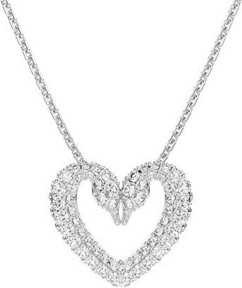 Swarovski Halskette Sublima Schwan Herz, Weißgold, Damen, Kristall - Bild 1