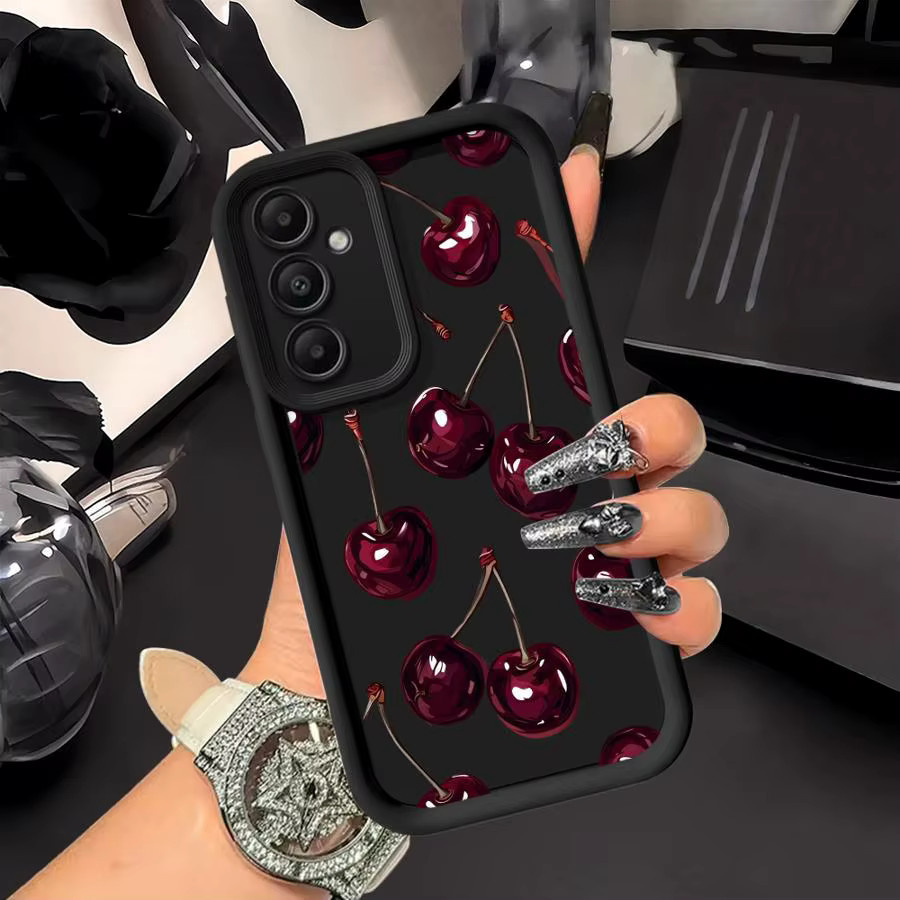 Handyhülle mit Frucht-Kirsch-Design für Samsung Galaxy Modelle, Mehrfarbig - Bild 3