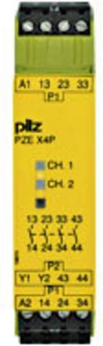PILZ Kontakterweiterung PZE X4P 24VDC 4n/o in Gelb, B/H/T: 22,5 x 94 x 121 mm - Bild 1