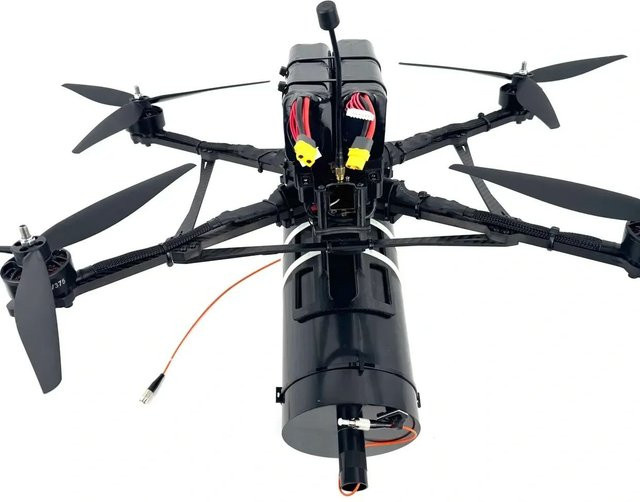 FPV Glasfaser-Drohnen-Kit zur Video- und Datenkommunikation mit 0,26mm Kabel für UAVs in Schwarz - Bild 1