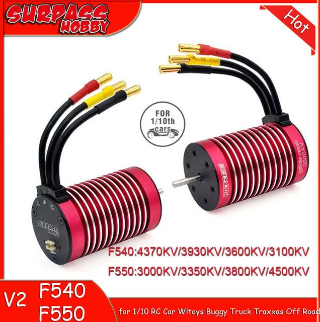 Surpass Hobby Supersonic V2 F540 F550 Brushless Motor, mit Temperatursensoranschluss, Metall, Rot - Bild 1