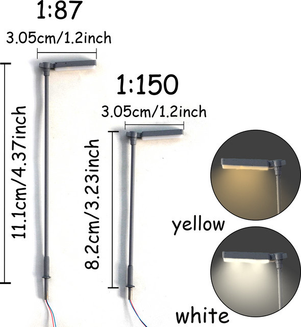 TERAYSUN Miniatur Simulation Straße Lampe Modell Kit, 5-teiliges Set - Bild 1