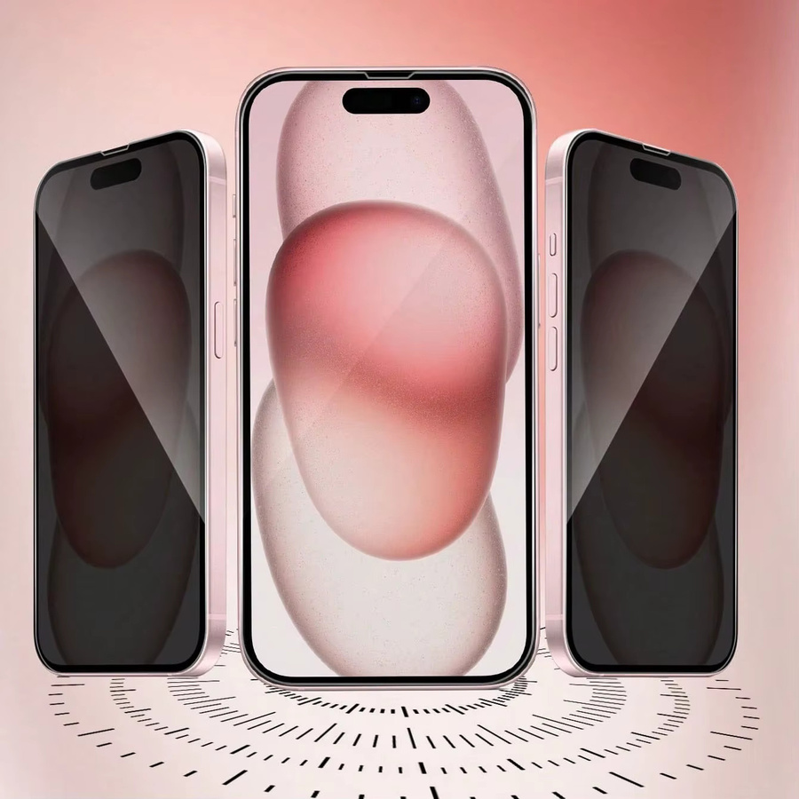 3er-Pack Sichtschutzfolie aus gehärtetem Glas für Apple iPhone 17, 17 Pro und 17 Pro Max, transparent - Bild 2