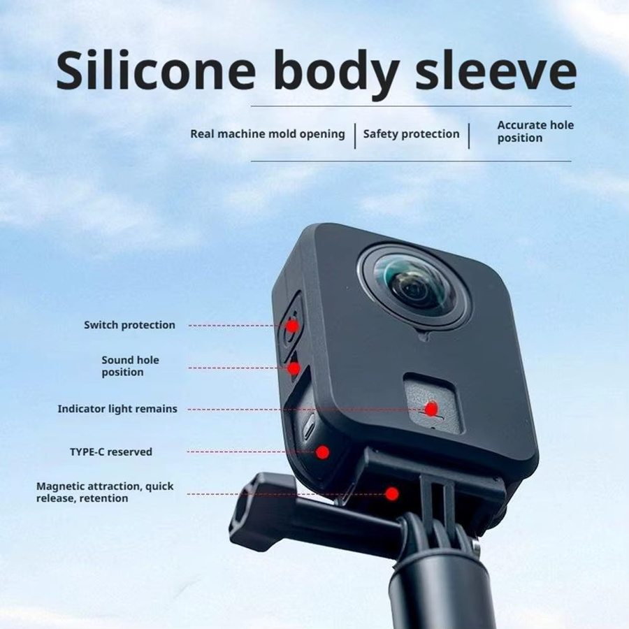 DJI OSMO 360 Silikon Schutzhülle in Schwarz, kratzfest und stoßfest - Bild 2