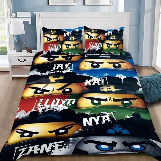 Somelli Ninjago Bettwäscheset mit Kissenbezug für Kinder, Multicolor, B/H: 260 x 220 cm - Bild 1