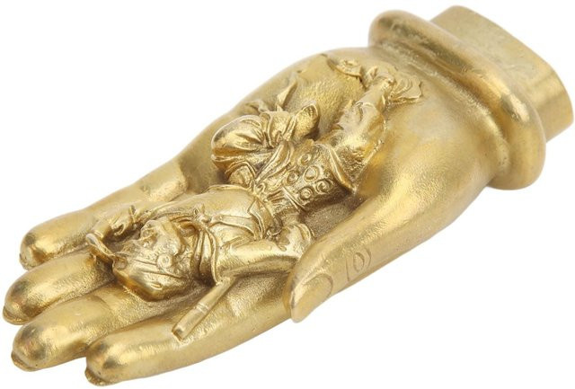 Affenkönig Statue von GoolRC handgefertigte Affenstatue aus Metall in Beige und Gold - Bild 1