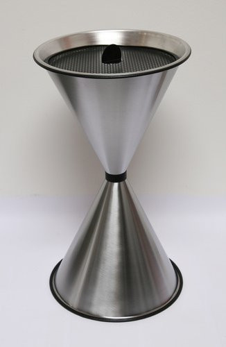 SZAGATO Aschenbecher für innen und außen, silberfarben, B/T/H: 40 x 40 x 71 cm - Bild 1