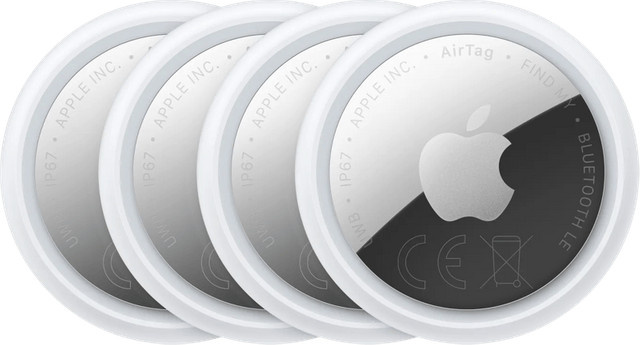 Apple AirTag 2. Generation Ortungstracker 4er-Pack Weiß-Silber - Bild 1
