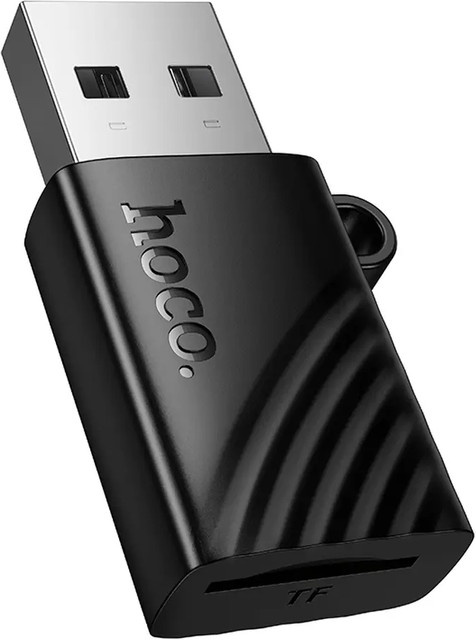 HOCO HB53 USB-Kartenleser für microSD, Schwarz - Bild 1