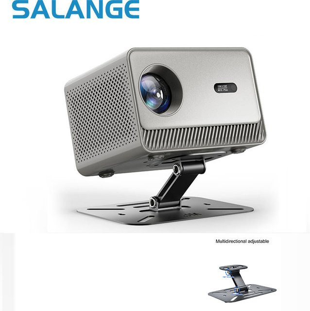 Salange Klappbarer Tragbarer Desktop-Metallständer in Schwarz, Mehrfach Winkelverstellbarer Universal-Deckenständer zur Wandmontage für HY300Pro und M10PLUS Projektoren - Bild 1