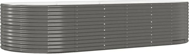 vidaXL Hochbeet aus verzinktem Stahl in Grau, B/T/H: 291 x 140 x 68 cm - Bild 1
