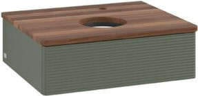 V&B Waschtischunterschrank Antao mit Frontstruktur in Lea Grey, B/T/H: 60 x 50 x 19 cm - Bild 1