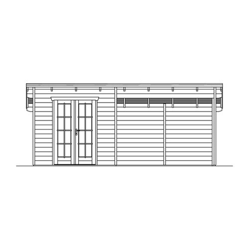 SKANHOLZ Gartenhaus Texel aus Holz in Beige, B/H/T: 590 x 249,5 x 250 cm - Bild 2
