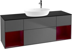 V&B Waschtischunterschrank Finion in Anthrazit lackiert, Breite: 160 cm, Tiefe: 50,1 cm - Bild 1