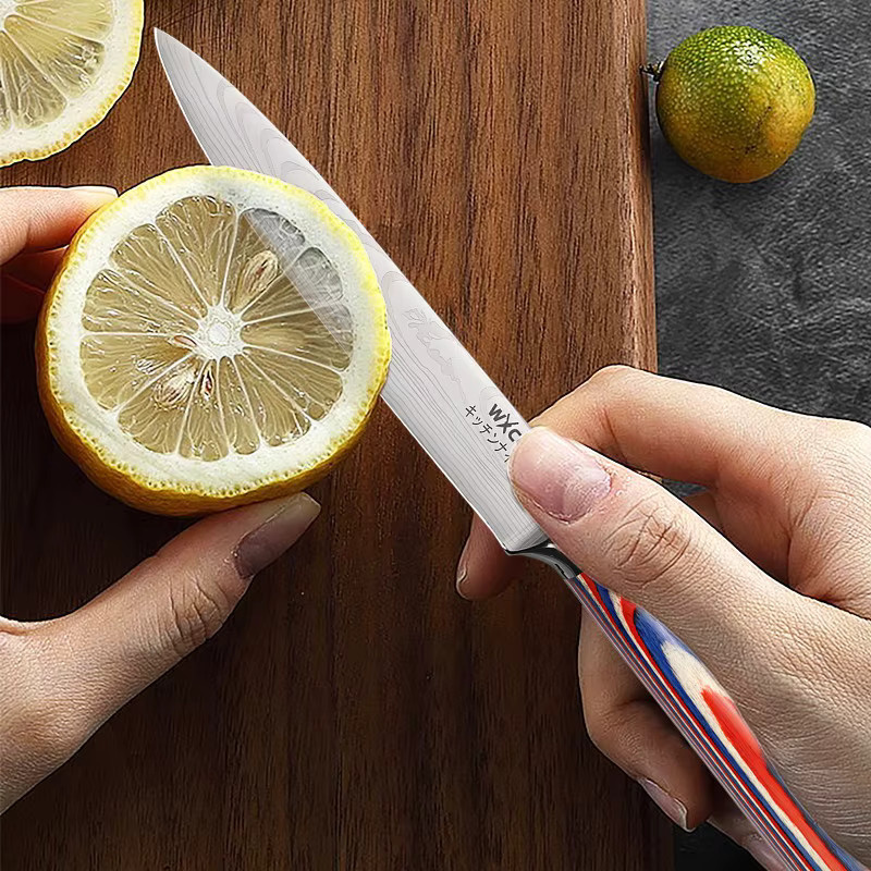 WXCOO Mehrzweck-Küchenmesser aus Edelstahl und Kohlenstoffstahl als Ausbeinmesser zum Schneiden von Fleisch und Obst in Multicolour - Bild 3