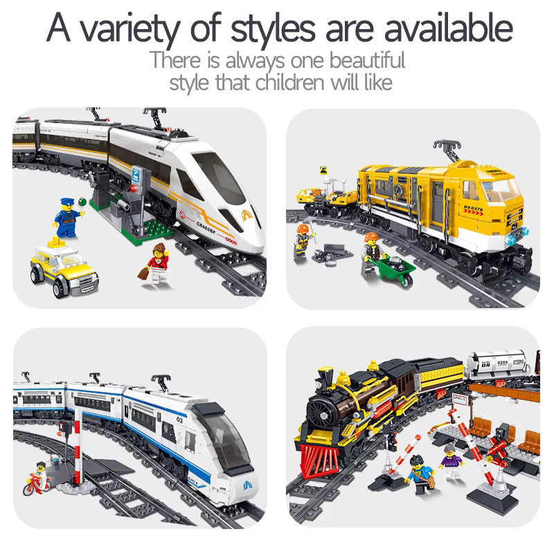 City Power High-speed Eisenbahn Fuxing Hexie Elektrische Lokomotive Zug, Bausteine Spielzeug - Bild 2