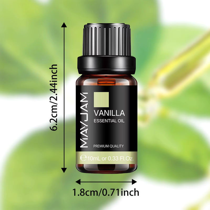MAYJAM Set aus 3 ätherischen Ölen in Braun: Vanille, Zedernholz und Zitronengras für Luftbefeuchter, Diffusoren und DIY-Parfüm - Bild 3