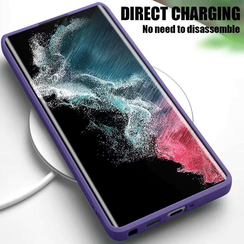 Weiche TPU-Handyhülle aus Flüssigsilikon für Samsung Galaxy S26 S25 S24 S23 Ultra Edge FE A57 A56 A17 A55 A16 A15 5G in Purple - Bild 2