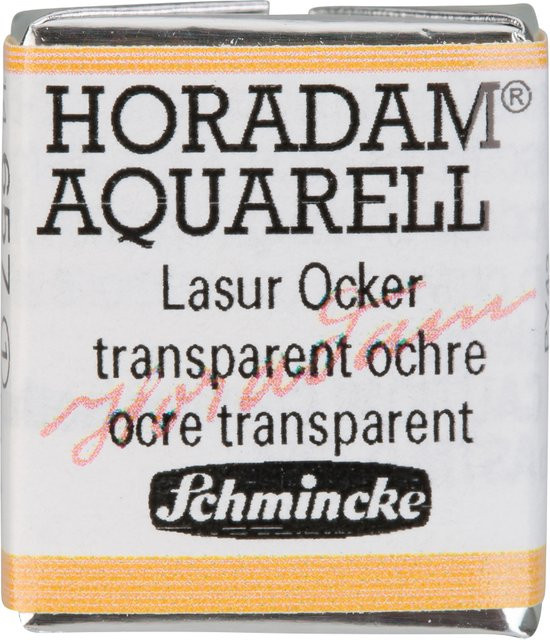 Schmincke HORADAM Aquarellfarbe Lasur Ocker im 1/2 Näpfchen - Bild 1