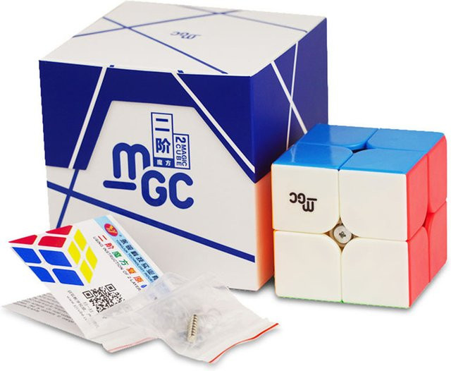 Yongjun mgc 2x2 magnetischer magischer Würfel, schwarz, 2x2x2 Geschwindigkeit Würfel - Bild 1