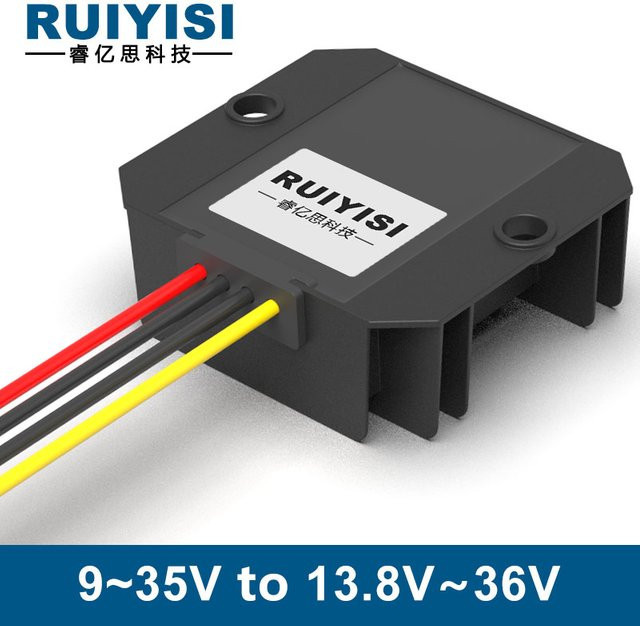 Ruiyisi DC-DC Konverter Modul 12V zu 24V Spannungsregler mit Barrel-Plug in Schwarz - Bild 1