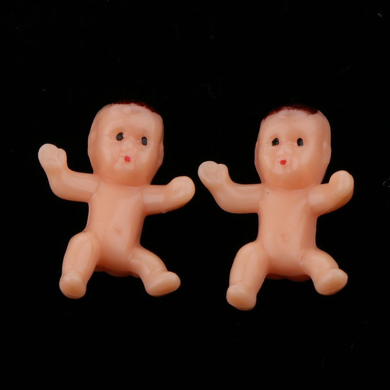 50er Set Mini Baby Puppen als Partydeko für Mitgiftbeutel, Rosa, B/T/H: 2,5 x 1,7 x 0,8 cm - Bild 4