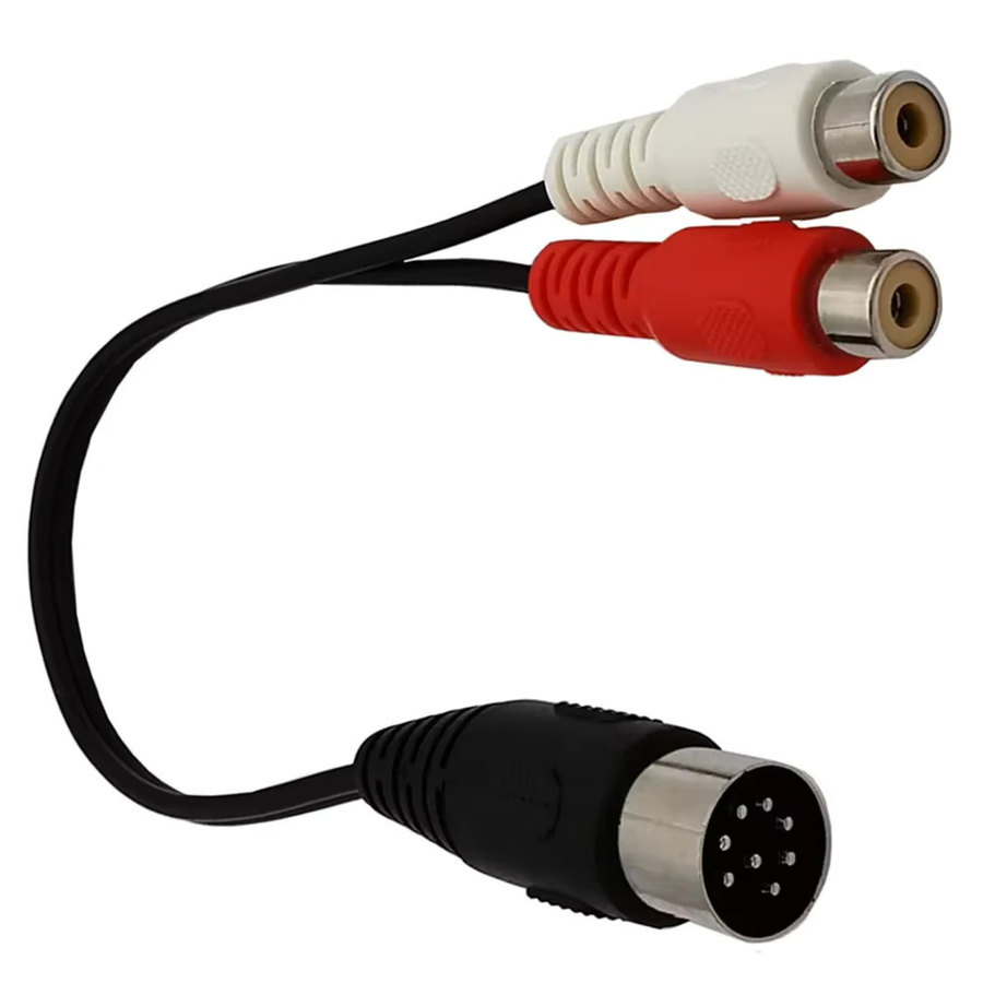 BSN DIN 8 Pin auf 2 RCA Audio Adapter Kabel für Musikinstrumente und Audioausrüstung - Bild 5