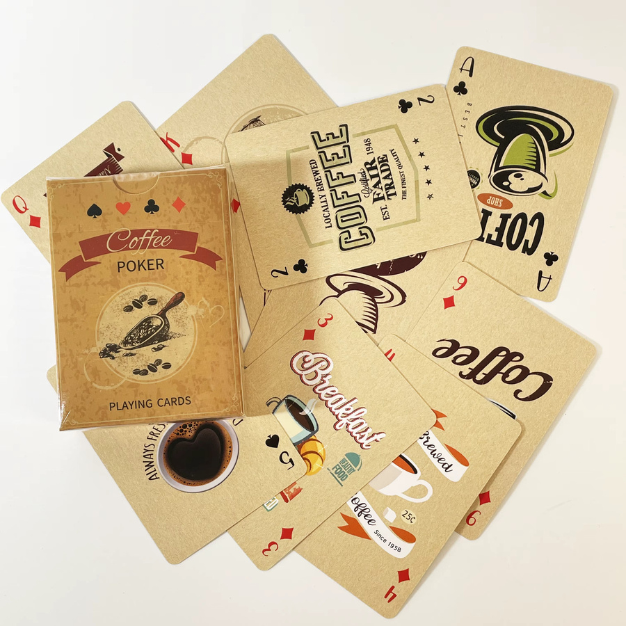 Vorinclex Vintage Kaffeebohne Spielkarten, Brettspiel, 1-teiliges Set - Bild 2